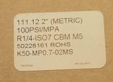 SMC 111.12 Pressure Gauge 0-100 PSI 1/4" (4 Available)
