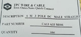 TPC Wire & Cable CA13A33M006 3 Pole DC Male Straight Cordset 6M Length