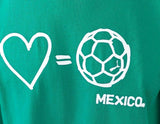 Puma Men's Love Equals Soccer Mexico Green Short Sleeve Shirt Size Medium
