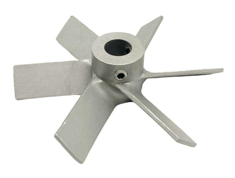 Unbranded 6-Blade 4" Diameter 316SS Axial Flow Pitched Turbine