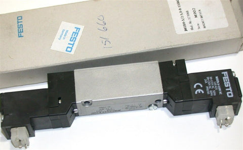 NEW FESTO DOUBLE 110V SOLENOID VALVES W/ COILS JMEBH-5/2-5,0-B-110AC