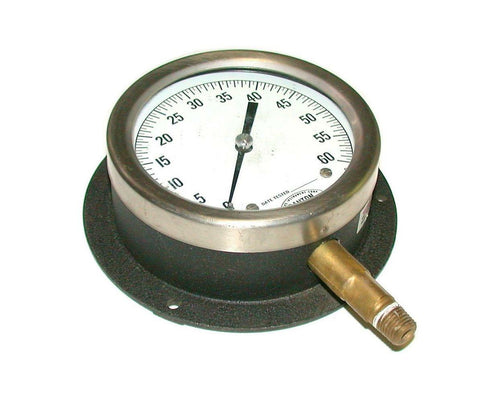 DURO INSTRUMENT DANTON  BOTTOM MOUNT GAUGE 1/4 NPT 5" DIAMETER 0-60 PSI