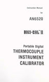 Analogic Model AN6520 Thermocouple Instrument Calibrator Instruction Manual