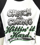 Alstyle Cheech And Chong Hittin' It Hard Since 1970 3/4 Sleeve Shirt Size Large