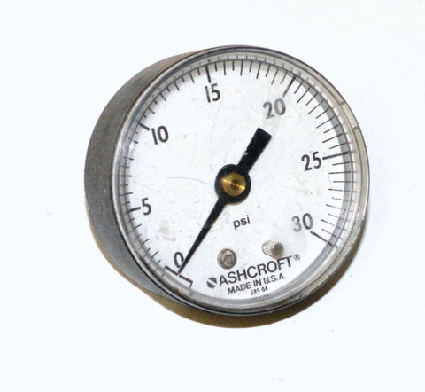 NEW ASHCROFT 0-30 PSI PRESSURE GAUGE 1/4" NPT