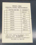 Simpson  2865  Digital Panel Meter 120 VAC 50-400 Hz 5 VA Made in USA