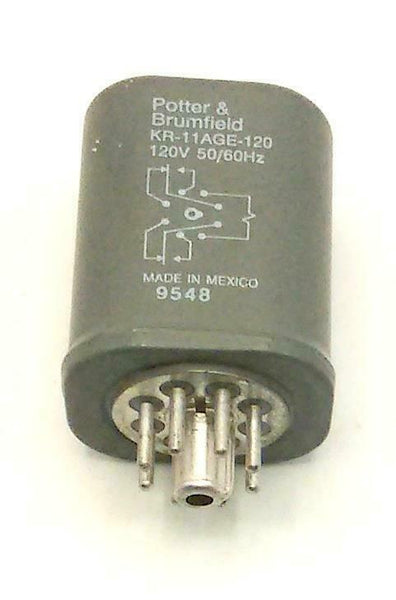 New Potter & Brumfield 10 amp Plug-In Relay, 11 Pin, 120vac Coil, KUP New Potter & Brumfield 10 amp Plug-In Relay, 11 Pin, 120vac Coil, KUP