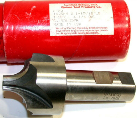 Up to 4 New Quinco 14.5MM Diameter Corner Rounding 4 Flute End Mills F-20