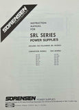 Sorensen SRL Series Medium Power Low Voltage Power Supplies Instruction Manual