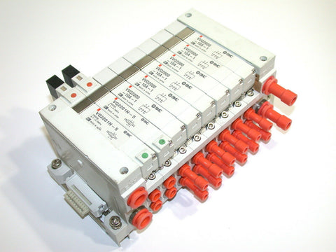 SMC 8 SOLENOID 24V STACK UP BANK ASSEMBLY VVQ2000-10A-1 & VQ2201N-5