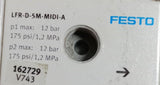 Festo LFR-D-5M-MIDI-A Pneumatic Pressure Regulator & Valve Assembly 175 PSI