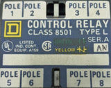 Square D 8501L0-40 Control Relay 120-600VAC 10A 4 Pole Contacts