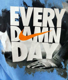 Nike Jordan Men's Every Damn Day Blue Short Sleeve Shirt Size Large