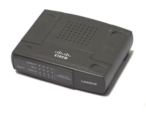 CISCO LINKSYS EZXS55W 10/100 5-PORT WORKGROUP SWITCH W/ POWER ADAPTER