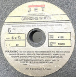 JET 576209 Grinding Wheel 4138 MAX RPM 6" x 3/4" x 1/2" Bore Aluminum Oxide 60G