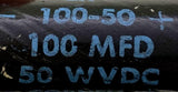 Cornell Dubilier BR 100-50 Capacitor 100 MFD 50 WVDC (2 Available)