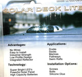 Lake Lite Inc. LL-SDL-DECK Solar Deck Lite White LED Marine Grade Deck Light