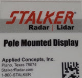 Stalker 18" Pole Mounted LED Radar Speed Sign 18" Bluetooth AC Plug-In Phone App
