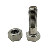 3/4-10 x 3" Stainless Steel Hex Head Bolt Fastener Grade B8MSH & Nut Grade 8M