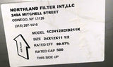 Northland Filter International 1C2412XCID211K Filter 500 CFM 24" X 12" X 11-1/2"