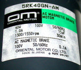 ORIENTAL MOTOR 1 AMP AC BRAKE MOTOR MODEL 5RK440GNAM