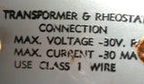 Cutler-Hammer 13542H1B Transformer W/ 13543H10C Rheostat Connection 600V 12-90A
