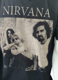 Anvil Men's Nirvana Band Graphic Black Short Sleeve Shirt Size Large