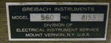 Greibach Iinstruments 560 RMS Meter AC-DC Milliamperes - SOLD AS IS