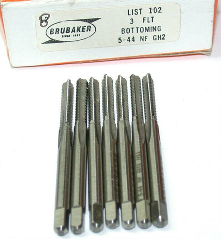 Lot of 7 New Brubaker 5-44 NF GH-2 3 flute Bottom Taps 10110