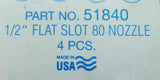 Loc-Line 51840 1/2" Flat Slot 80 Degree Nozzle