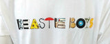 Gildan Men's Beastie Boys Front/Back Graphic White Short Sleeve Shirt Size Large