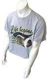 Fruit Of The Loom Men's Life Begins When Michigan Football Season Starts Shirt L
