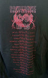 Anvil Men's AC/DC 1978 World Tour Powerage Europe Black Short Sleeve Shirt Large