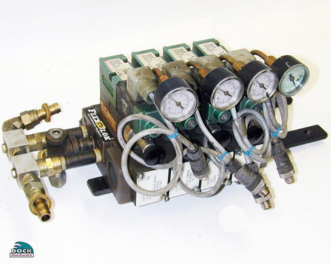 NUMATIC 4 BANK SOLENOID FLEXIBLOK ASSEMBLY WITH HARDWARE 081RS1005