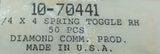 Box of (50)Diamond Commercial Products 1/4" x 4" Spring Bolt Toggle Wall Anchors