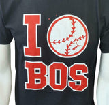 Puma Men's I Love Boston Baseball Black Short Sleeve Shirt Size Medium
