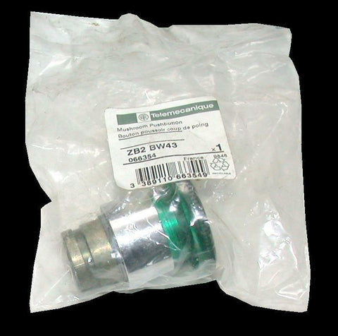 NEW TELEMECANIQUE  ZB2 BW43   GREEN MOMENTARY PUSHBUTTON OPERATOR