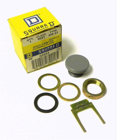 BRAND NEW SQUARE D GRAY PAINTED CLOSING PLATE CLASS 9001 MODEL DR-51