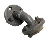 Crane A395-150 1"  90° PTFE Flanged Pipe Elbow 5801