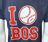 Puma Men's I Love Boston Baseball Navy Short Sleeve Shirt Size Medium