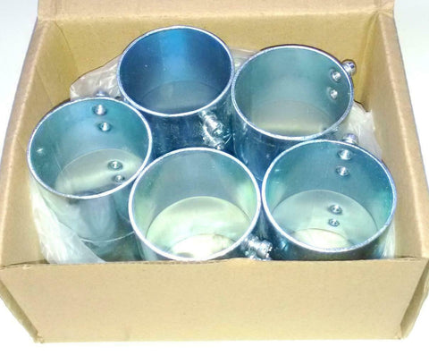 New Box of 5 Crouse Hinds  465  Set Screw Type EMT 2" Conduit Couplings