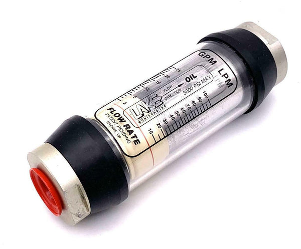 AW Lake B4A-6 Inline Liquid Variable Area Flow Meter 10-100 LPM 2-25 G