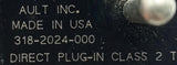 Ault 318-2024-000 Direct Plug-In Class 2 Trasnformer 120/24VAC 60HZ 0.22A
