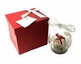 Kringle Express Illuminated Holiday Glass Present Ornament W/ Gift Box