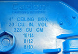 Carlon B520A 1-Gang Round Polycarbonate Ceiling Box W/ Nail Mounts - Blue