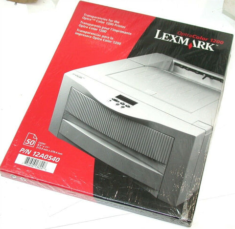 Lexmark 8 1/2" x 11" Color Printer Transparency 50 Ct 12A0540 2 Available Shield