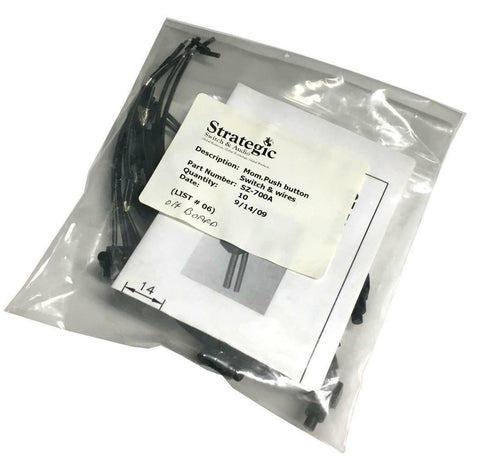 New Strategic Switch & Audio SZ-700A Momentary Push Button Switch & Wires