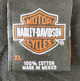 Harley Davidson Motorcycle Men's Fire Eagle Graphic Black Shirt Size X-Large