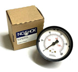 NoShok 25-110-200 Pressure Gauge 200 PSI 1/4" NPT Back Mount