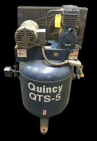 Quincy QTSV-5-30 Air Compressor 5 HP Motor, 30 Gallon Tank, 230V / 460V 3 PH